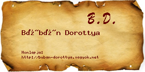 Búbán Dorottya névjegykártya