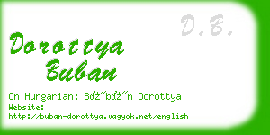 dorottya buban business card